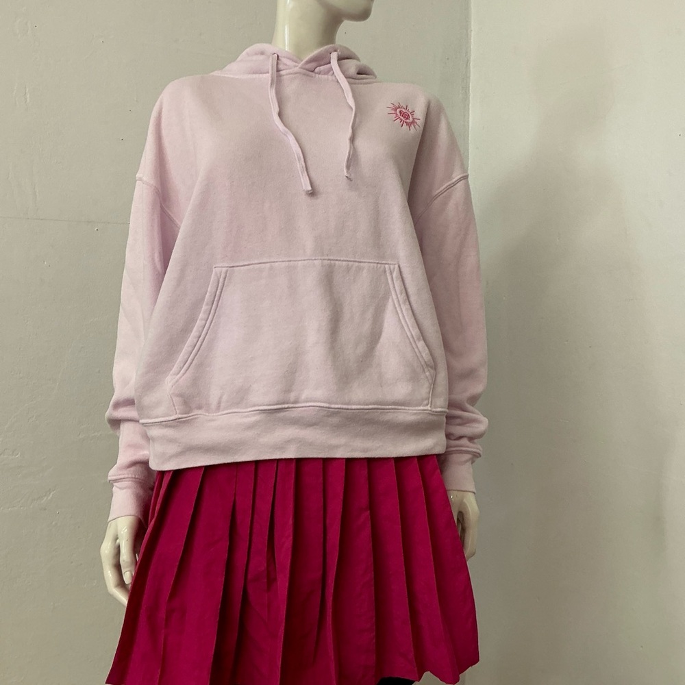 Roller Rabbit Pink Hoodie with Sun Embroidery